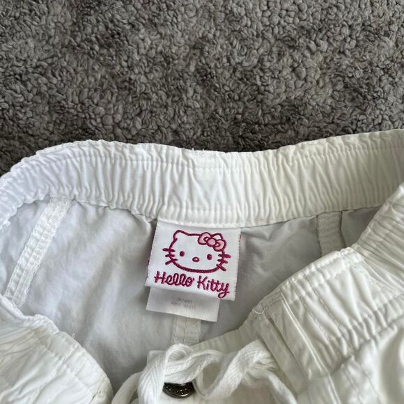 Y2k Hello Kitty white cargo capris pants 2007 Sanrio - Picture 3 of 7